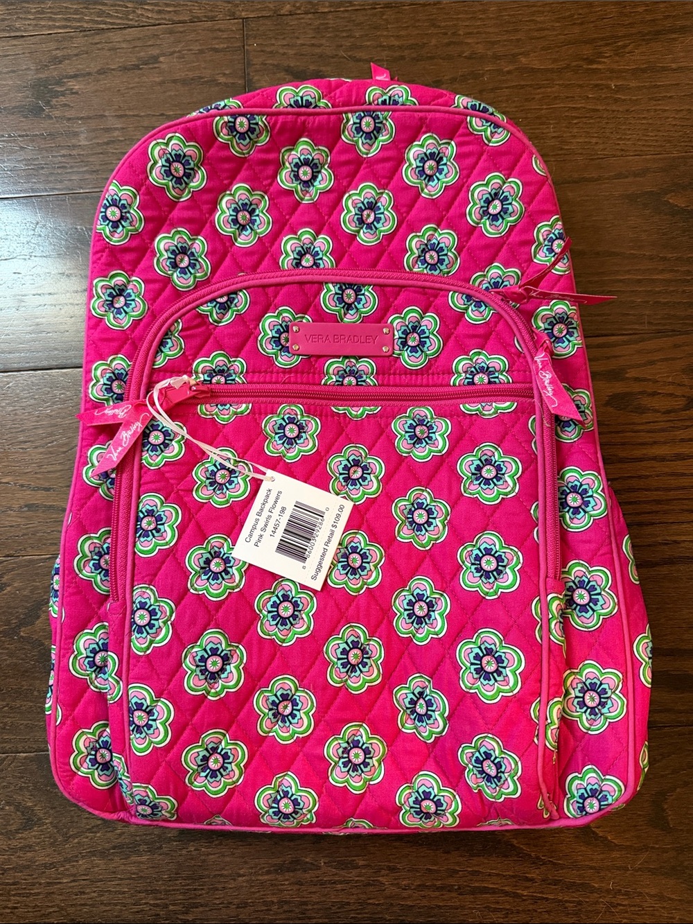 Vera Bradley Campus Quilted Floral Backpack
